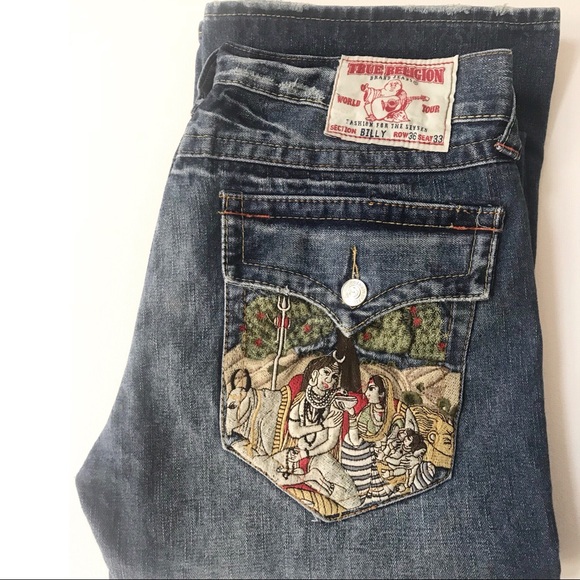 true religion embroidered jeans